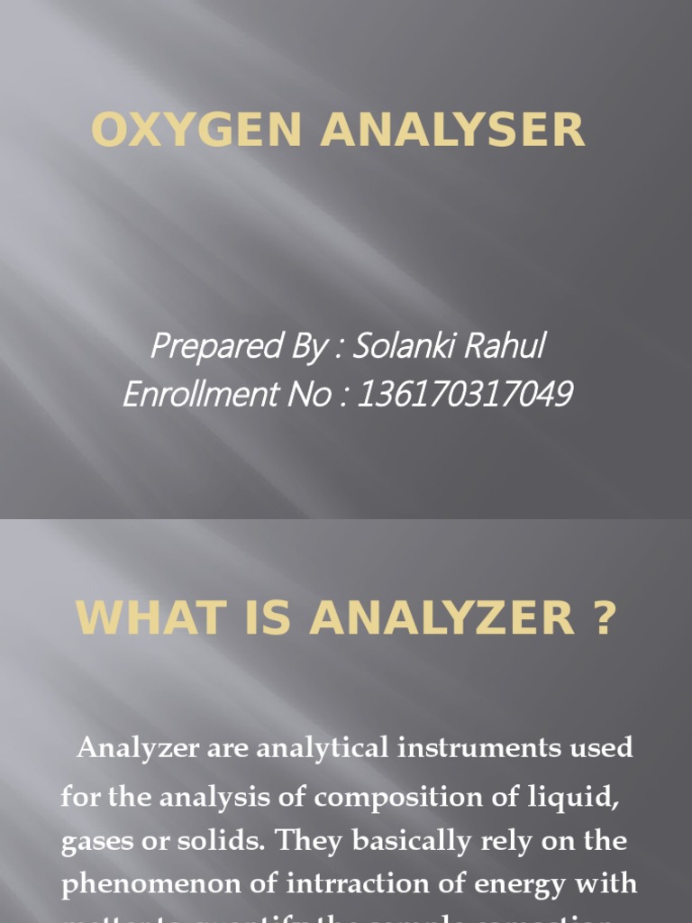 Types of Oxygen Analyzers Explained | PDF