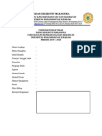 Formulir BADAN EKSEKUTIF MAHASISWA FIKKES PDF