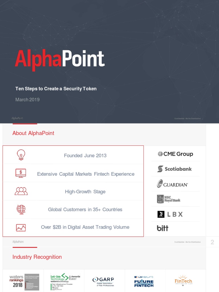 TenStepsToIssueSecurityTokens AlphaPoint PDF | PDF | Securitization ...