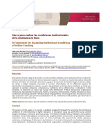 Marco para Evaluar Las Condiciones Institucionales de La Enseñanza en Linea PDF