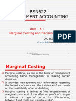 MA Unit - 4 Marginal Costing and Decision Making