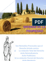 Defensa de la propiedad en  o menos