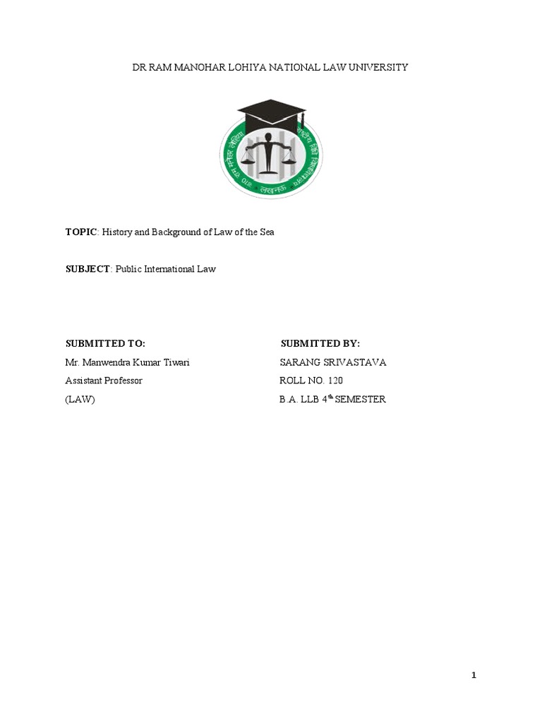 Public International Law Project Pdf Territorial Waters Law Of