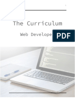 Web Developer Curriculum - Summary - NEW