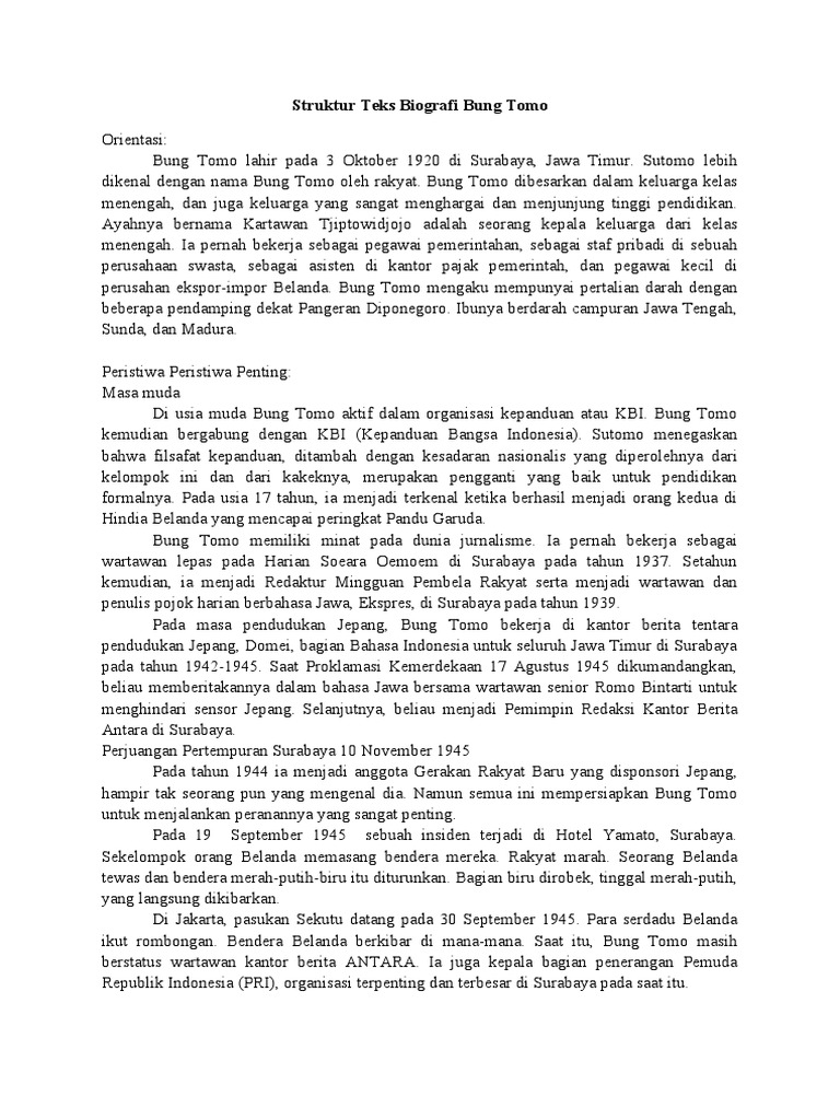 375591188 Struktur Teks Biografi Bung Tomo Doc