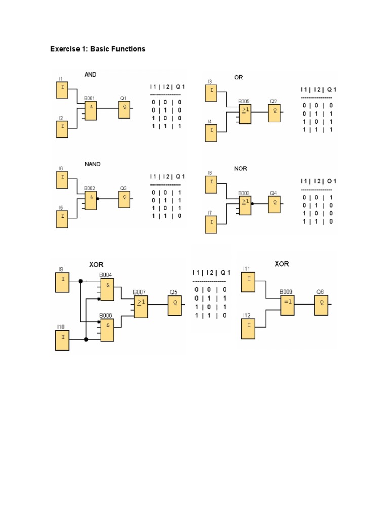 PLC Programming Exercises and Solutions | PDF | Programmable Logic ...