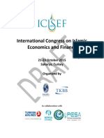 Int'l Congress Islamic Econ & Fin 2015 Turkey