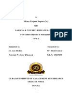 L&T Industry. ASSIGNMENT GL BAJAJ INSTITU OF MANAGEMENT