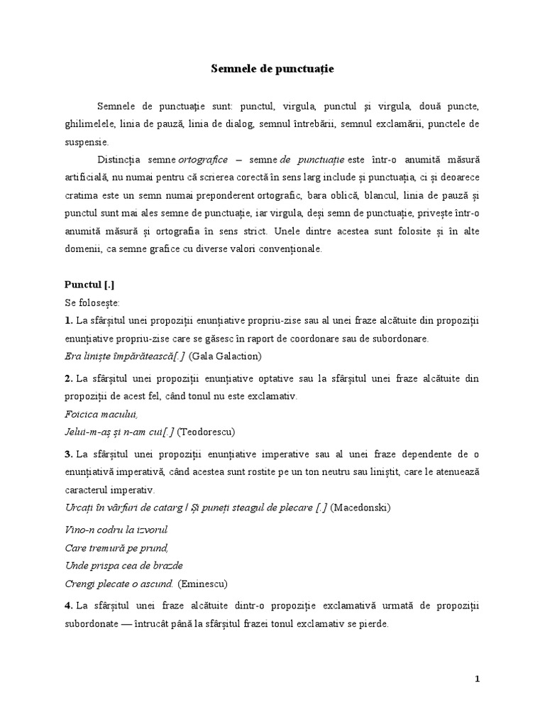 Semne de Punctuație Si de Ortografie | PDF