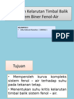 Penentuan Kelarutan Timbal Balik Fenol Air