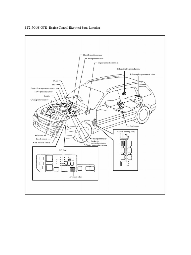 Caldina Electrical Wiring Diagram 215 PDF Throttle Turbocharger