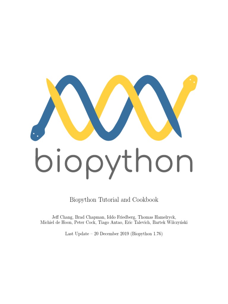 Bio Python PDF Protein Data Bank Cluster Analysis