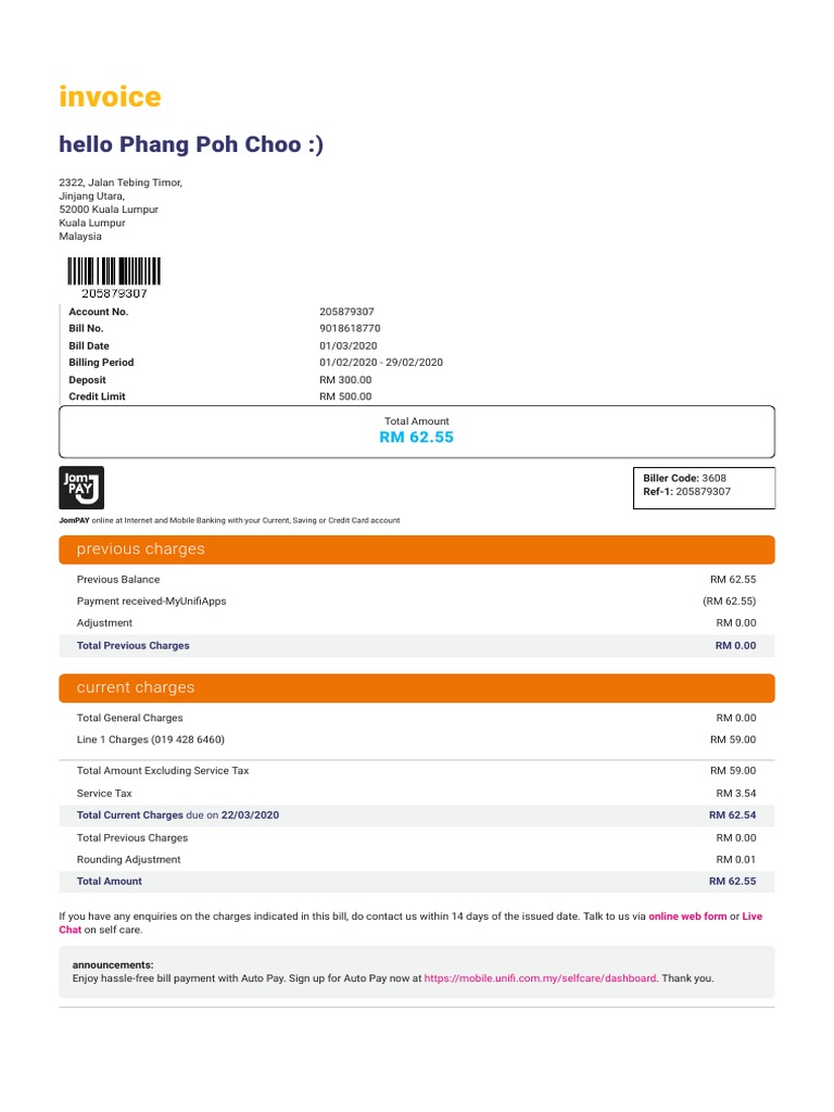 01 Mar 2020 Bill Pdf Pdf Payments Debit Card