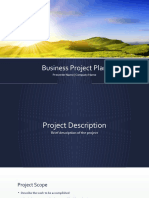 Business Project Plan Template