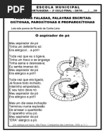 OXÍTONAS, PAROXÍTONAS, PROPAROXÍTONAS