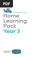 Year 3 Home Learning Pack PDF