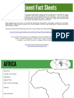 World Continent Fact Sheets v2 PDF