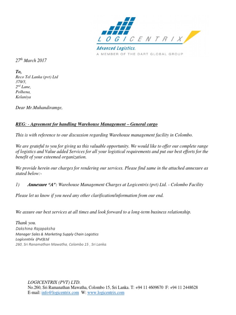 Warehouse Management Proposal | PDF | Warehouse | Pallet