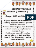 Trabajamos La Psicomotricidad Gruesa Juego de Los Animales PDF