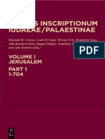 Hannah M. Cotton Et Al. (Eds.) - Corpus Inscriptionum Iudaeae - Palaestinae, Volume I - Jerusalem, Part 1 - 1-704-Walter de Gruyter (2010) PDF