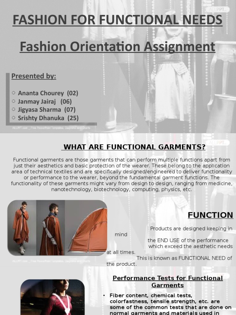 Functional Garments: Beyond Fashion | PDF | Sportswear (Activewear ...