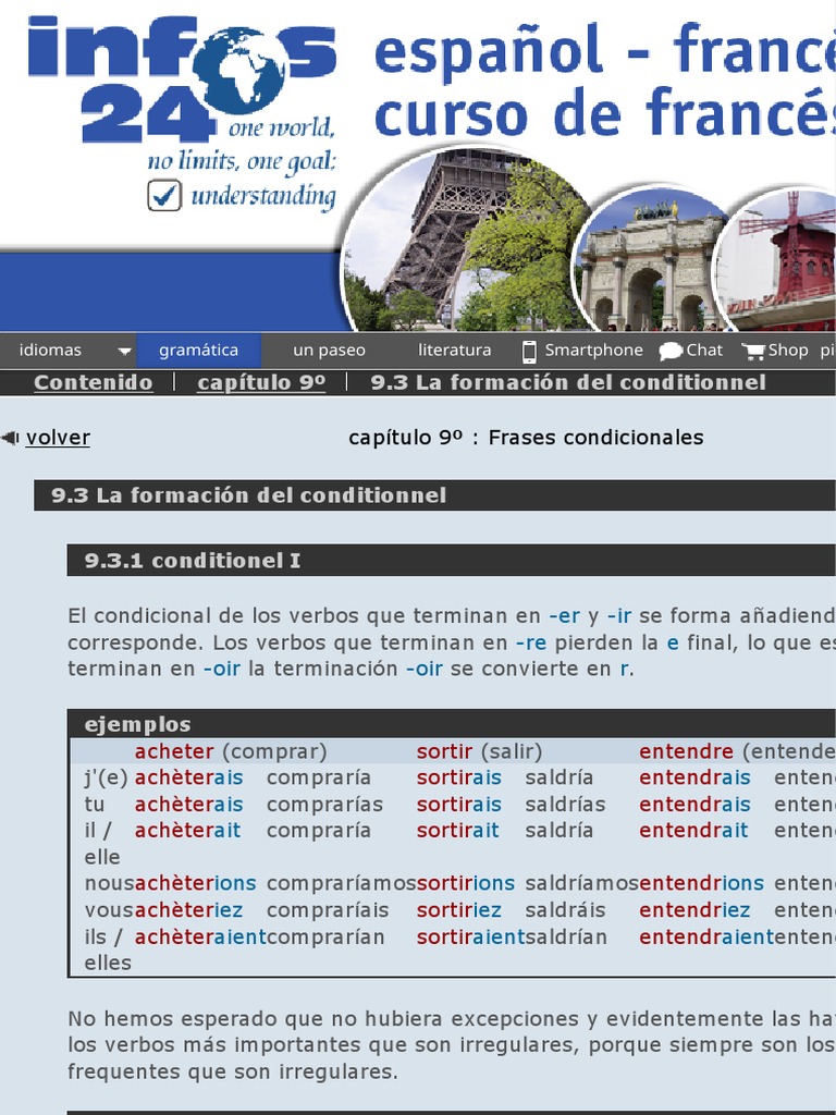 Formación del Condicional en Francés | PDF | Artes del Lenguaje y ...
