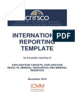 CRIRSCO International Reporting Template November 2019 PDF