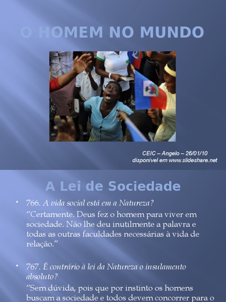 O Homem No Mundo - PPSX | PDF | Terra | Espírito