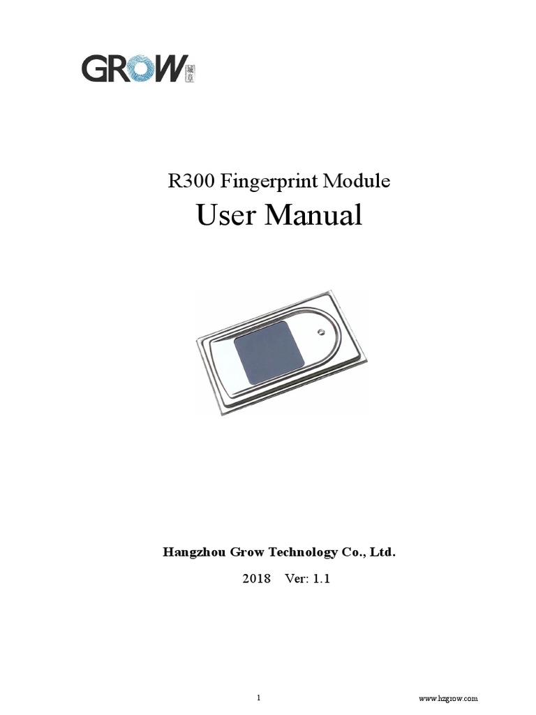 R300 Fingerprint Module User Manual | PDF | File Format | Flash Memory