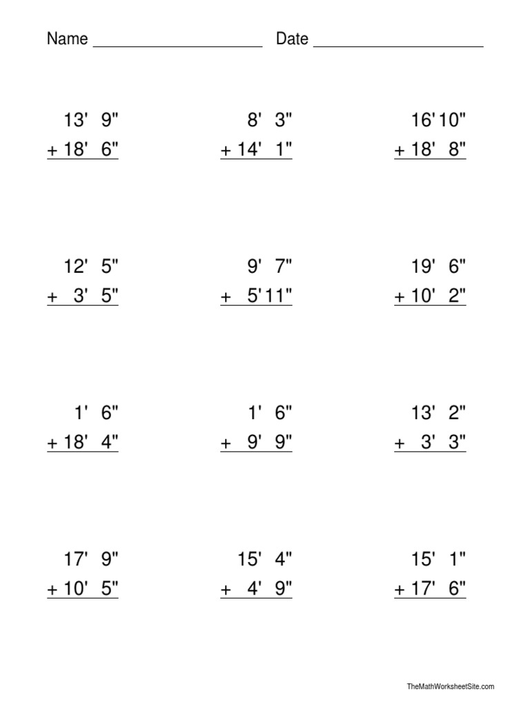 Math Addition Worksheet Answers | PDF