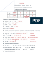 Solucion Evaluación Diagnóstica Algebra Grado 9a