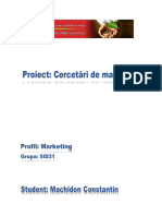 Proiect Cercetari de Marketing - Sony Group PDF