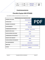 Checklist de Comisionamiento RM - 3G - 106