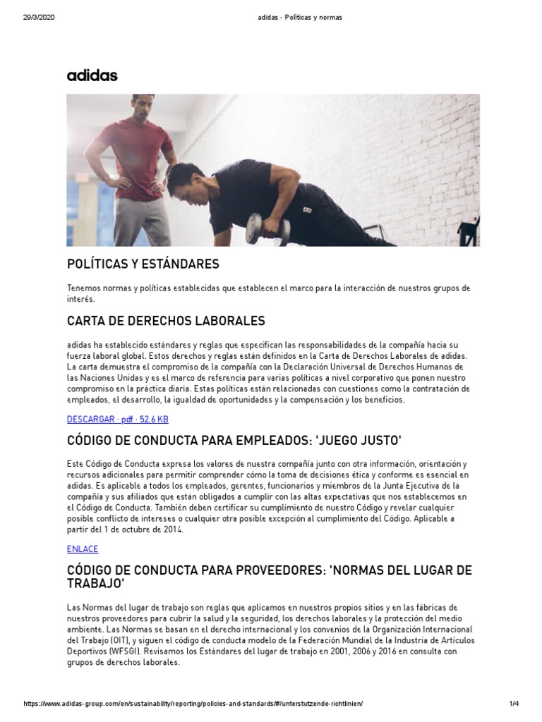 Adidas - Normas PDF PDF | Derecho | Migración humana