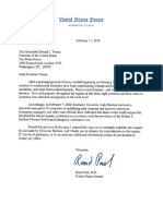 Dr. Rand Paul's Letter to President Trump Following Severe Weather in Kentucky, Feb. 2020