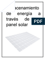 Almacenamiento de energía a través de un panel solar