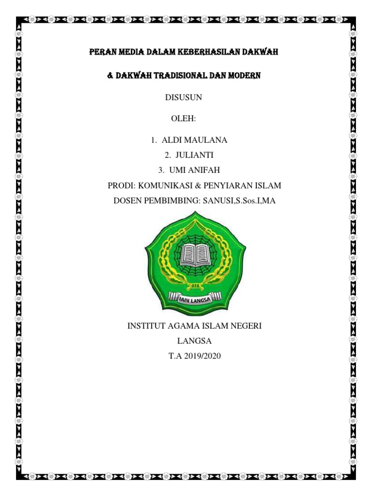 Makalah Peran Media Dalam Keberhasilan Dakwah Pdf