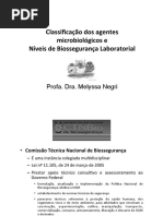 Classificação de agentes-Níveis de Biossegurança