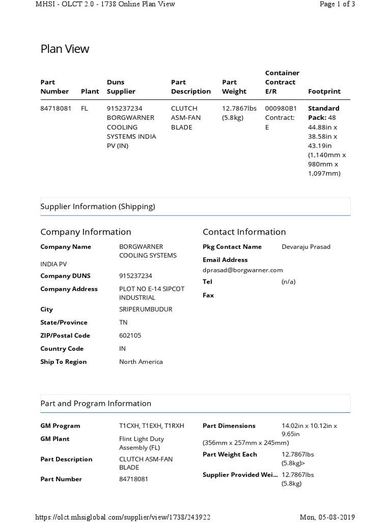 GM Packing Specification PDF | PDF | Packaging And Labeling | Freight ...