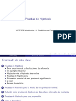 Pruebas de Hipotesis T Test R