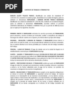 Contrato de Trabajo A Termino Fijo