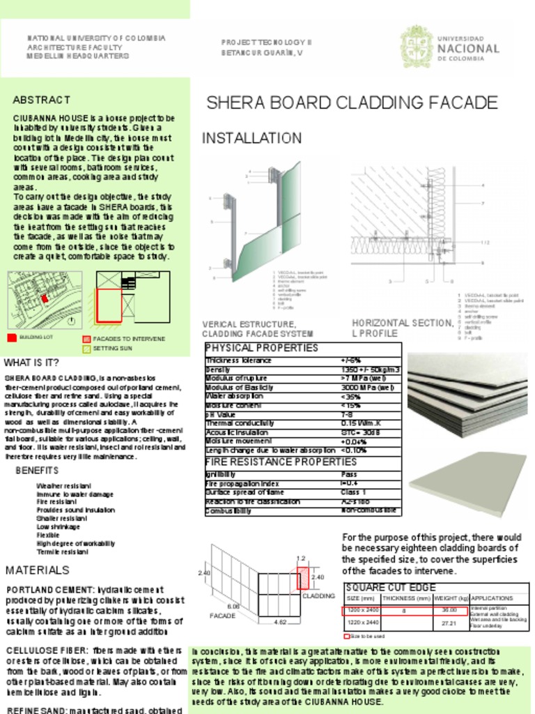 Shera Board Cladding for Ciubanna House | PDF | Fires | Building Insulation