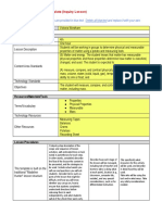 Properties of Matter Lesson Plan