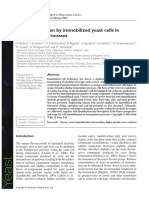 Aroma Formation by Immobilized Yeast Cel