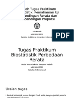 Contoh Praktikum Biostatistik Perbedaan Rerata Dan Perbandingan Proporsi