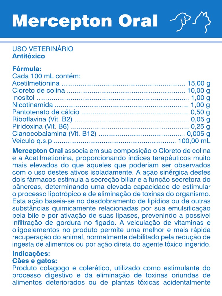 Bula Mercepton Oral PDF | PDF