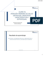 Clase 01 Atención Primaria de Salud Definición Principios Características y Estrategias PDF