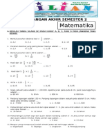 Soal UAS Matematika Kelas 5 SD Semester 2 Dan Kunci Jawaban PDF