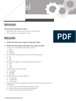 Openmind 3 Unit 10 Class Video Worksheet 1 PDF