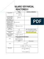 Formulario 1er Parcial Reactores II